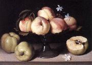 NUVOLONE, Panfilo Still-life with Peaches ag oil painting on canvas